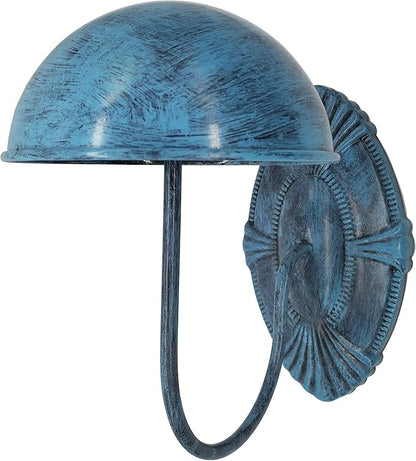 Owlgift Decorative Metal Vintage Style Wall Mounted Entryway Hat/Cap/Wig Hanger Display Rack, Turquoise