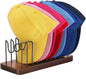 Hat Organizer for Baseball Caps, Hat Rack Stand for 10 Hats Wood Metal Hat Holder Storage Baseball Cap Organizer for Closet Dresser Desk (Brown, 1 Pack)