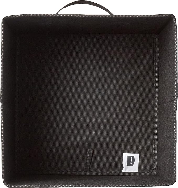 Amazon Basics Collapsible Fabric Storage Cube Bins Organizer with Handles, Organization Containers, Multifunctional, 13" x 13" x 13", Black, 6-Pack