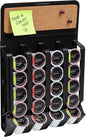 Mind Reader Single Serve Pod Organizer, Wall Mount, 20 Pod Capacity, Magnetic or Adhesive, 10.75"L x 15.5"W x 2.5"H, Black