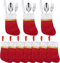 Patelai 30 Pcs Mini Stockings Christmas Bulk Dinner Table Decorations Mini Socks Silverware Holders Knife Spoon Fork Storage for Christmas Table Party Decor(Novel Style)