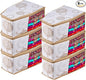Kuber Industries Pack of 6 Blouse Storage Bag | Clothes Storage Bag | Visible Window Wardrobe Bag | Zipper Clothes Organizer | Blouse Bag for Travel | Gola-Print | White
