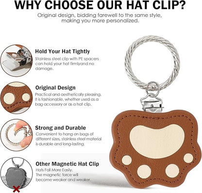 Hat Clip for Travel Sun Hat Holder Hang on Bags Hands Free Hats Clip-on Luggage Women’s Outdoor Travel Accessory