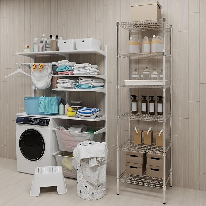 21" Deep x 24" Wide x 74" Height Wire Shelving Kit | 6-Tier | NSF Commercial Storage Rack Unit