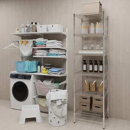 21" Deep x 24" Wide x 74" Height Wire Shelving Kit | 6-Tier | NSF Commercial Storage Rack Unit