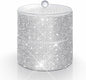 Bling Round Dispenser Stackable Apothecary Jar with Clear Lid ,Qtip Hold Bathroom Containers Cotton Ball & Swab Canister Vanity Organizer for Q-tip Cotton Round, Floss, Makeup Pads (2-Tier)