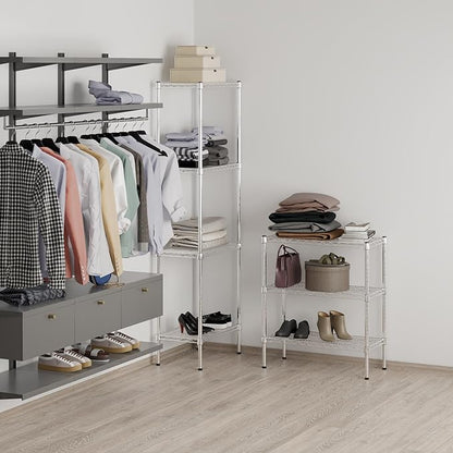 14" Deep x 30" Wide x 34" Height Wire Shelving Kit | 3-Tier | NSF Commercial Storage Rack Unit