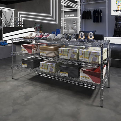 21" Deep x 60" Wide x 27" Height Wire Shelving Kit | 3-Tier | NSF Commercial Storage Rack Unit