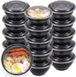 Kitch’nMore 36oz Extra-Thick Meal Prep Bowls with Lids, Plastic Containers with Clear Covers for Noodles, Poke Bowl, Salad, Soup - Freezer, Microwave & Dishwasher-Safe (30Pack)