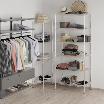 21" Deep x 36" Wide x 86" Height Wire Shelving Kit | 6-Tier | NSF Commercial Storage Rack Unit