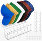 Hat Organizer for Baseball Caps 2PCS No Install Acrylic Hat Storage Organizer Stand for 14 Baseball Caps Hat Racks Holder Display with 12 Rubber Feet for Bedroom, Closet, Dresser,Entrance