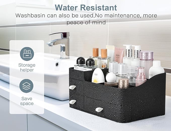 Cologne Perfume Organizer With Drawers,Large Perfumes Vanity Countertop Storage,Perfume Stand for Cologne, Deodorant, Beard, Shaving Lotion,Skincare,Dresser Organizer Room Decor for Men,Gifts for Men