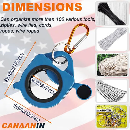 Zip Tie Holder Cable Tie Holder Heavy-Duty Colored Upgraded for Tool Belt Organized Strong Efficient for Electrician Tool Storage Reusable Portable 6 Pack