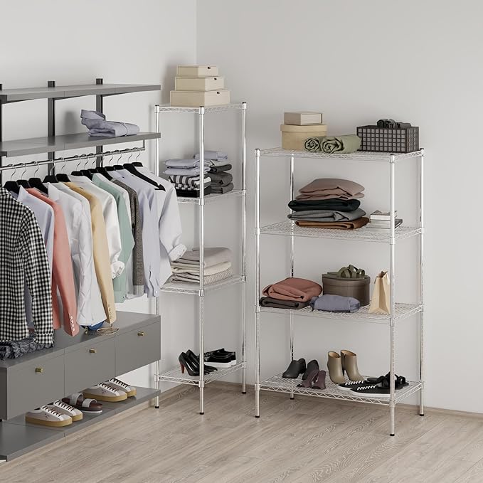 21" Deep x 36" Wide x 64" Height Wire Shelving Kit | 4-Tier | NSF Commercial Storage Rack Unit