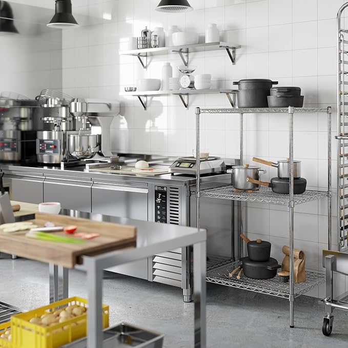 24" Deep x 30" Wide x 54" Height Wire Shelving Kit | 3-Tier | NSF Commercial Storage Rack Unit