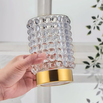 Makeup Brush Holder Organizer,Toothbrush Holders,Desk Pen Pencil Holder,Multifunctional Vintage Glass Brush Cup(A38-1-US/Clear/L)