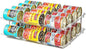 Amllas Can Organizer for Pantry, Stacking Can Storage Organizer Pantry, Automatic Rolling Can Rack for Fridge, 2Tire 3 Columns Can Holder for 24 Cans, Canned Goods Organizer