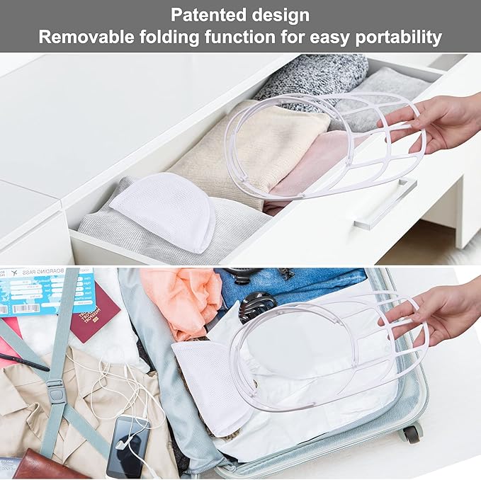 MAGTSMEI Hat Washer Cage for Washing Machine, Hat Washer Cage，Baseball Cap Washing Cage,Cleaning and Protecting Hats in Dishwasher (White 2 Pack)