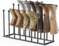 pickpiff Free Standing Shoe Racks - 19.5 Inch Black Metal Boot Rack Organizer Tall Boots for Dorm Room, Closet, Entryway, Bedroom, Patio Outdoor, Hallway, Black, Shoe Storage Fit for 8 Pairs