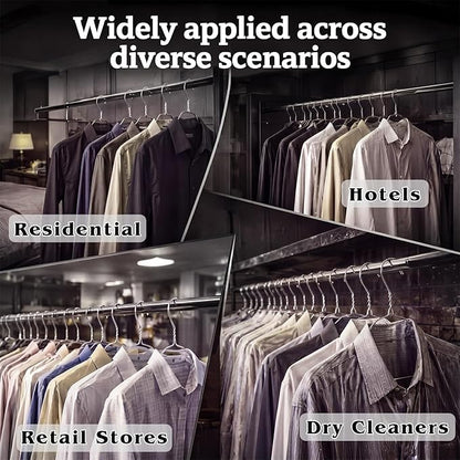 50 Pack Wire Metal Clothes Hangers 16 Inch Thin Hangers for Suits Coats Shirts Pants, Skirts, Space Saving Non Slip, 13 Gauge Silver, for Closet Organization