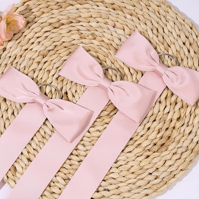 3 PCS Bow Holder for Girls Hair Bows, Ribbon Hair Clip Oraganizer Hair Barrettes Storage for Women,Wall Hanging Alligator Clip Hair Accessories Organizer Bedroom College Dorm Decor (Pink-3pcs)