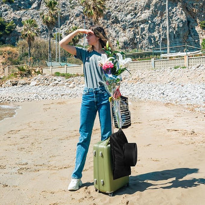 Portable Hat Storage Bag, Extra Large Hat Travel Case for Multiple Hats, Cowboy & Bowler Hats with Adjustable Handle, Shoulder and Luggage Strap,For Travel and At-Home Storage (Shaping Support)