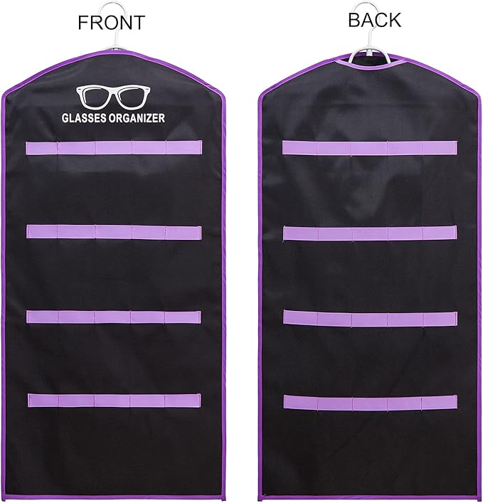 TRIUMPH VISION Hanging Sunglasses Organizers Eyeglasses Holder Stand, 40 Slots Eyeglass Case Eyewear Wall Organizer Multiple Eyeglasses Storage Sunglass Wall Mount Glasses Case Foldable Travel