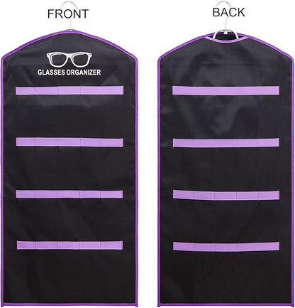 TRIUMPH VISION Hanging Sunglasses Organizers Eyeglasses Holder Stand, 40 Slots Eyeglass Case Eyewear Wall Organizer Multiple Eyeglasses Storage Sunglass Wall Mount Glasses Case Foldable Travel