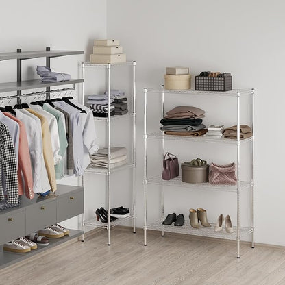 21" Deep x 42" Wide x 64" Height Wire Shelving Kit | 4-Tier | NSF Commercial Storage Rack Unit