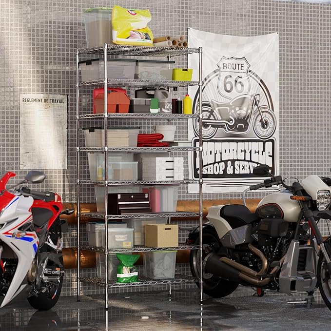 24" Deep x 36" Wide x 86" Height Wire Shelving Kit | 8-Tier | NSF Commercial Storage Rack Unit