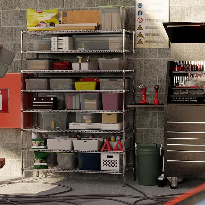 24" Deep x 60" Wide x 86" Height Wire Shelving Kit | 8-Tier | NSF Commercial Storage Rack Unit