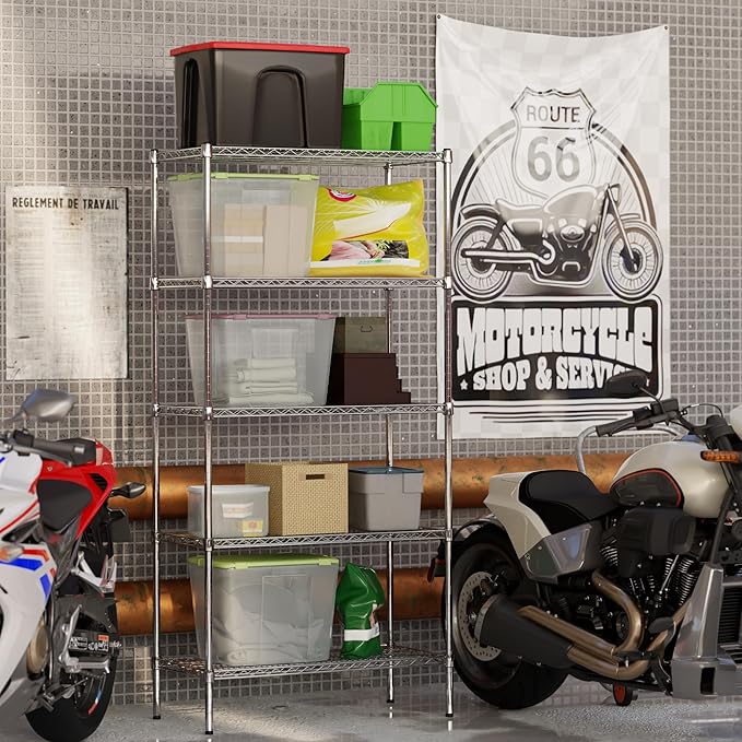 18" Deep x 36" Wide x 74" Height Wire Shelving Kit | 5-Tier | NSF Commercial Storage Rack Unit
