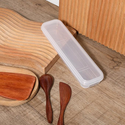 Utensil Holder for Lunch Box, 2 Pcs Clear Utensil Case Portable Flatware Box Simple Travel Tableware Storage Case Chopstick Cases for Cutlery Kit