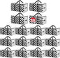 BETU 16 Pack Moving Bags Moving Storage College Dorm Camping Packing Travel PE Heavy Duty, Sturdy Handle, Zipper Large Storage Tote Bag Moving Boxes Box Alternative - White Plaid 29L x 15W x 15H