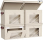 Univivi Storage Bins with Lids, Large Closet Organizers and Storage with Handles & Window, Foldable Fabric Storage Cubes with Lids for Home, Closet, Bedroom, 4 Pack, (Beige, 16.5“ x 12” x 12")