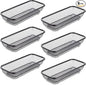 Buyer Star Stainless Steel Cutlery Drawer Organizer Pack of 6, Black Mesh Storage Baskets with 4 Triangle Racks, Stackable Utensil Holder for Holding Flatware Kitchen Utensil