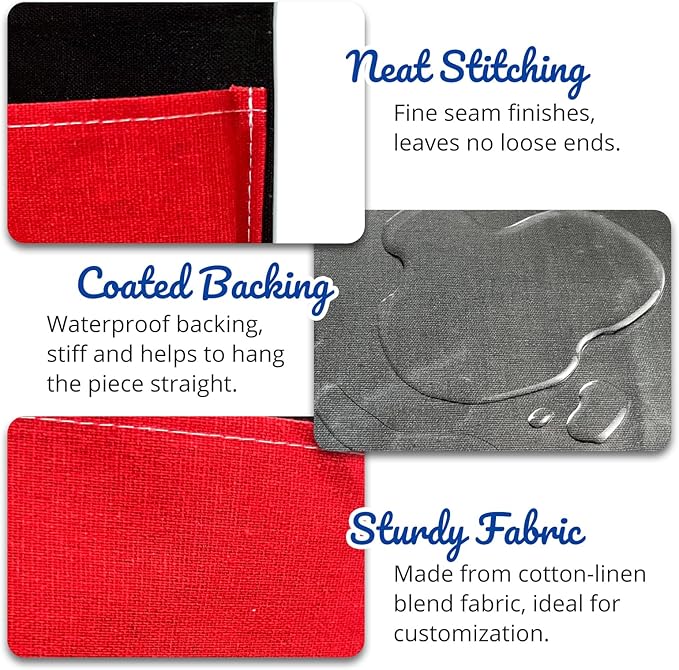 Ohjijinn Fish Extenders Cruise Gifts Hanger with 4 Pockets Canvas Fish Extenders Hanger Easily Customize Cruise Door Decorations for Gift Exchanges (Red and White)
