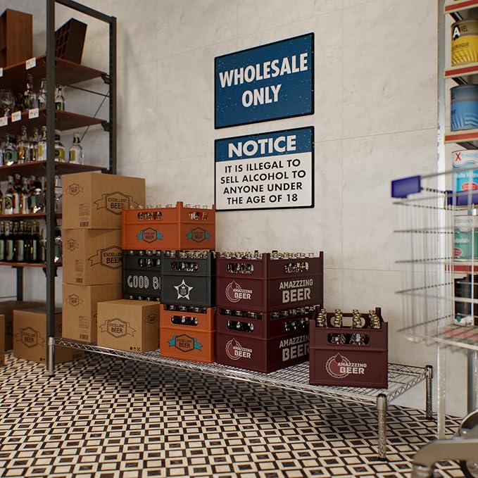 21" Deep x 72" Wide x 8" Height Wire Shelving Kit | 1-Tier | NSF Commercial Storage Rack Unit