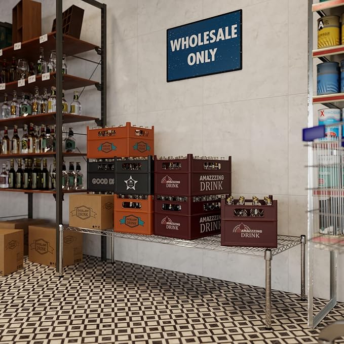 21" Deep x 60" Wide x 14" Height Wire Shelving Kit | 1-Tier | NSF Commercial Storage Rack Unit