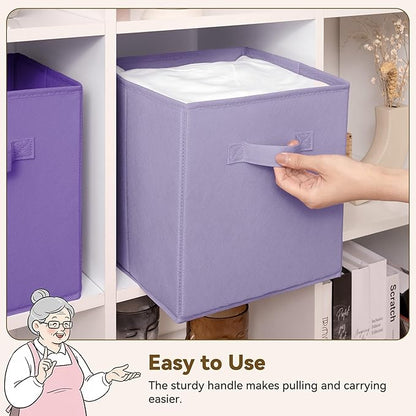 GRANNY SAYS Cube Storage Bins, 11 Inch Cube Storage Organizer, Fabric Storage Bins, Storage Cubes for Shelves, Closet, Purple Gradient, 8-Pack