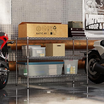 21" Deep x 48" Wide x 34" Height Wire Shelving Kit | 3-Tier | NSF Commercial Storage Rack Unit