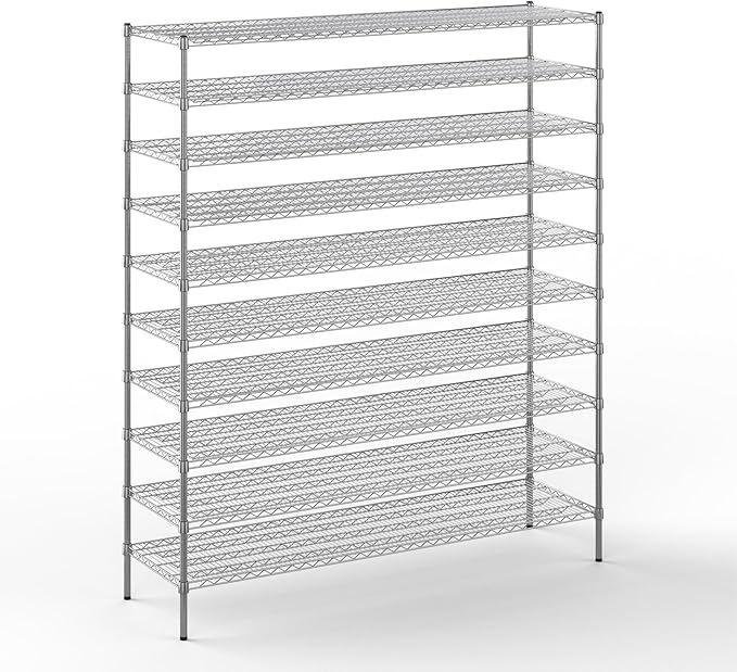 21" Deep x 72" Wide x 86" Height Wire Shelving Kit | 10-Tier | NSF Commercial Storage Rack Unit