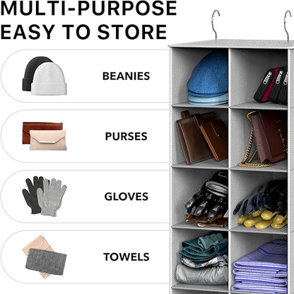 Simple Houseware 20 Section Shelves Hanging Shoes Organizer Holder for Closet, Gray