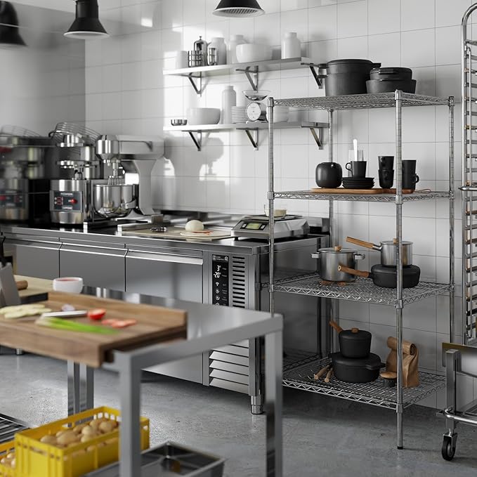 24" Deep x 30" Wide x 64" Height Wire Shelving Kit | 4-Tier | NSF Commercial Storage Rack Unit