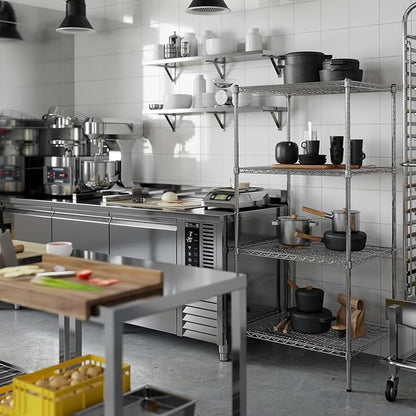 24" Deep x 30" Wide x 64" Height Wire Shelving Kit | 4-Tier | NSF Commercial Storage Rack Unit