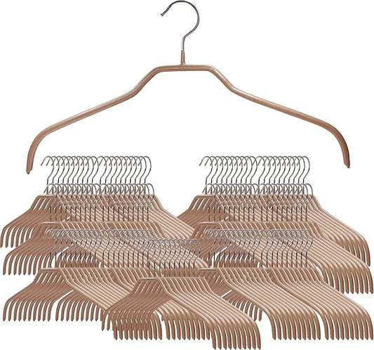 Mawa Clothing Hangers, Steel Hanger with Non-Slip Coating, for Shirts, Dresses, Camisoles, T-Shirts, 360-degree Rotatable Hook