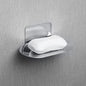 Stainless Steel Soap Tray - 3 Slot Self-Adhesive Wall Mounted Shower Soap Stand (Reflective Silver)
