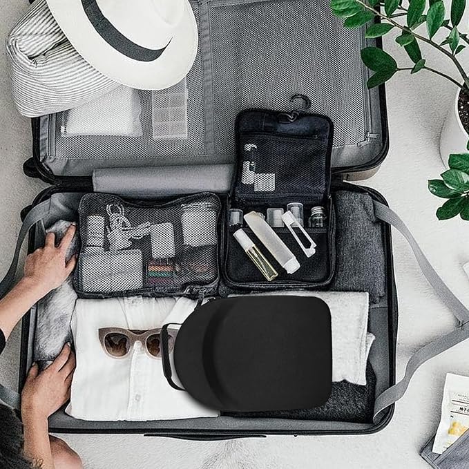 Hard Hat Travel Case for Baseball Caps 1 Piece Black - Hat Protector with Handle, Adjustable Shoulder Strap & Luggage Strap, Stores 6 Hats for Travel, Home, Gifts