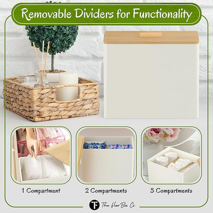 The Flow Box Co.® Period Organizer Kit | Tampon & Pad Organizer Storage Box | Feminine Hygiene Organizer for Bathroom, Dorm, Office & School | Tampon Holder