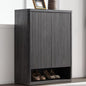SICOTAS Shoe Cabinet 44 inch Tall Fluted Shoe Cabinet with Doors & 4 Shelves Wooden Large Hidden Shoe Storage Organizer Modern Free Standing 6-Tier Cabinet for Entryway Living Room Closet | Large Storage Organizer